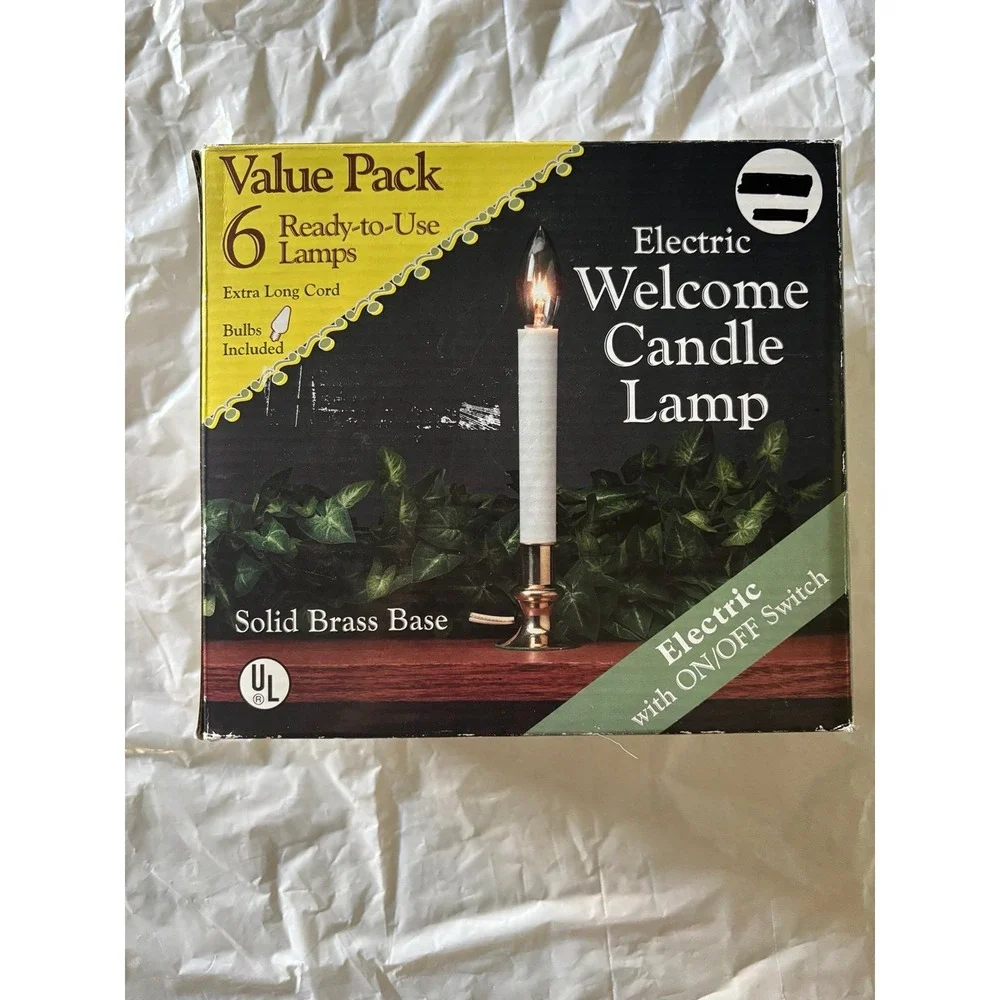 Solid Brass Base Candle Lamp Pack‎ of 6